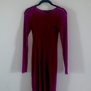Dark Purple Mesh Dress